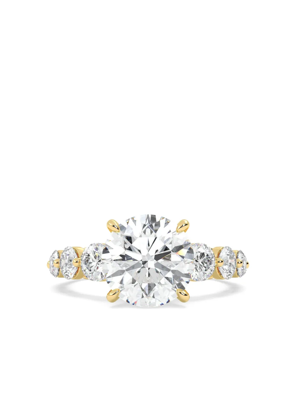 Tilla 14k Yellow Gold New Fashion Lab-grown Diamond Ring In Gold