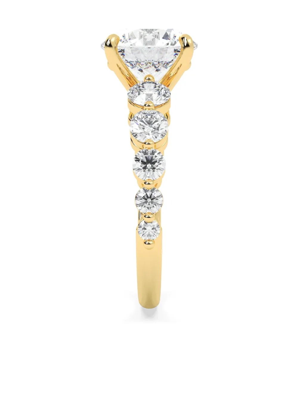 Tilla 14k Yellow Gold New Fashion Lab-grown Diamond Ring In Gold