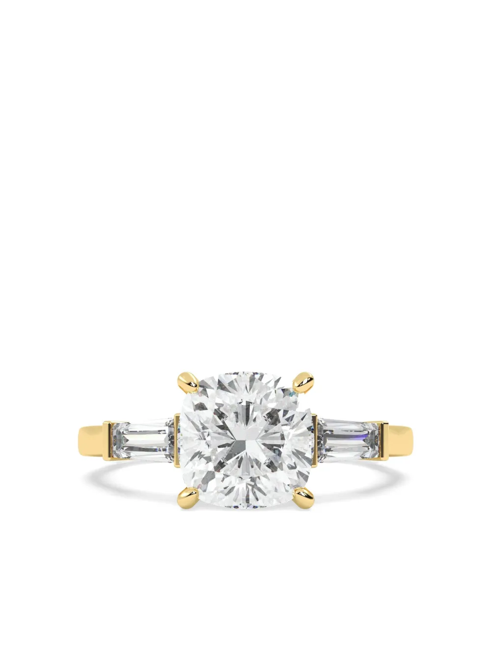 Tilla 14k Yellow Gold Cushion Diamond Ring