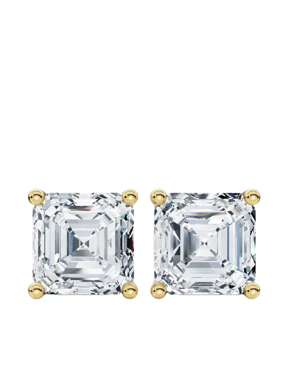 Tilla 14K yellow gold diamond stud earrings | Gold | Image 1