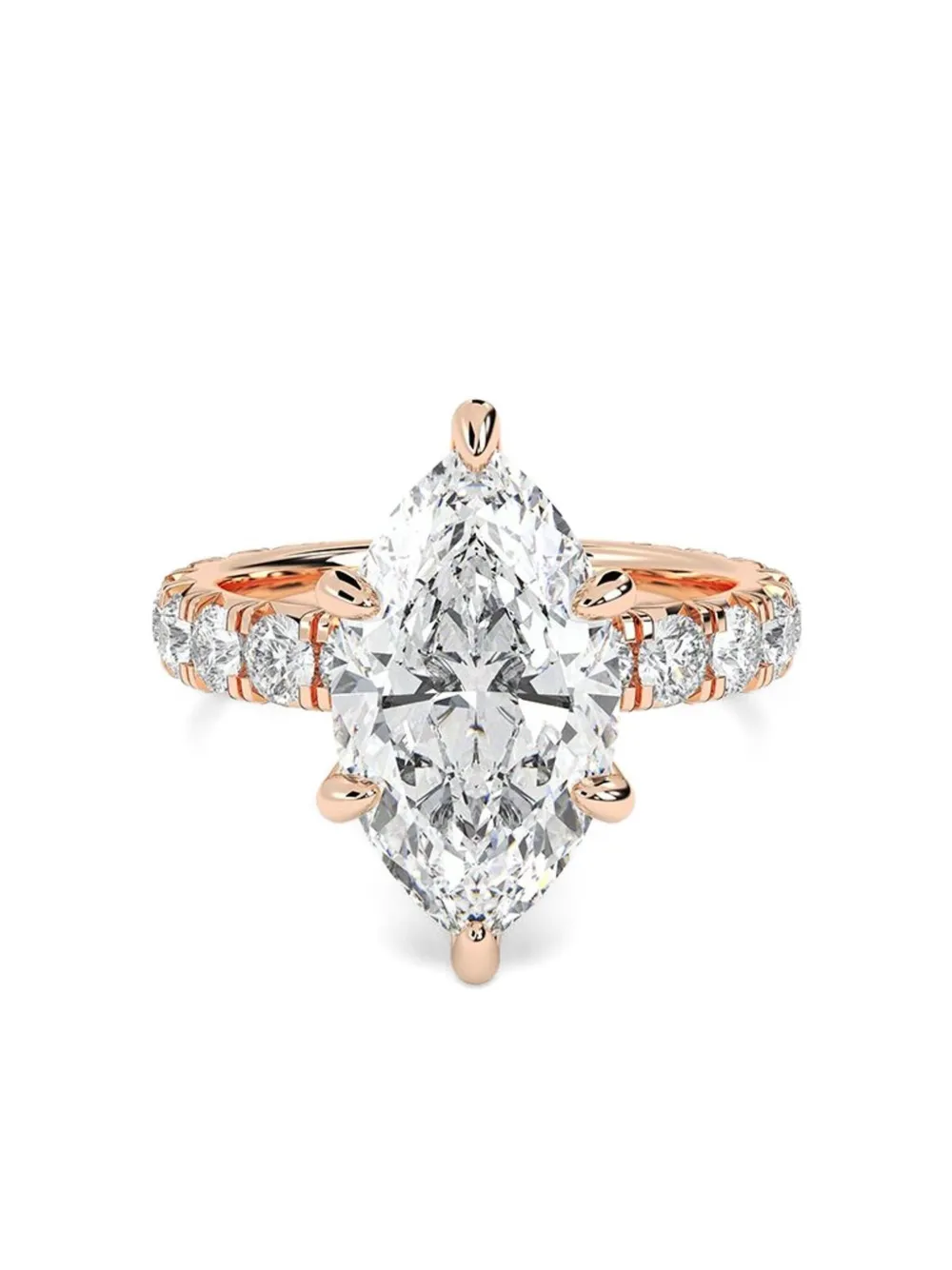 Tilla 14K rose gold diamond cocktail ring | Pink | Image 1