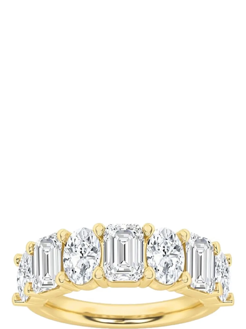 Tilla 14k Yellow Gold Lab-grown Diamond Half Eternity Ring In Gold
