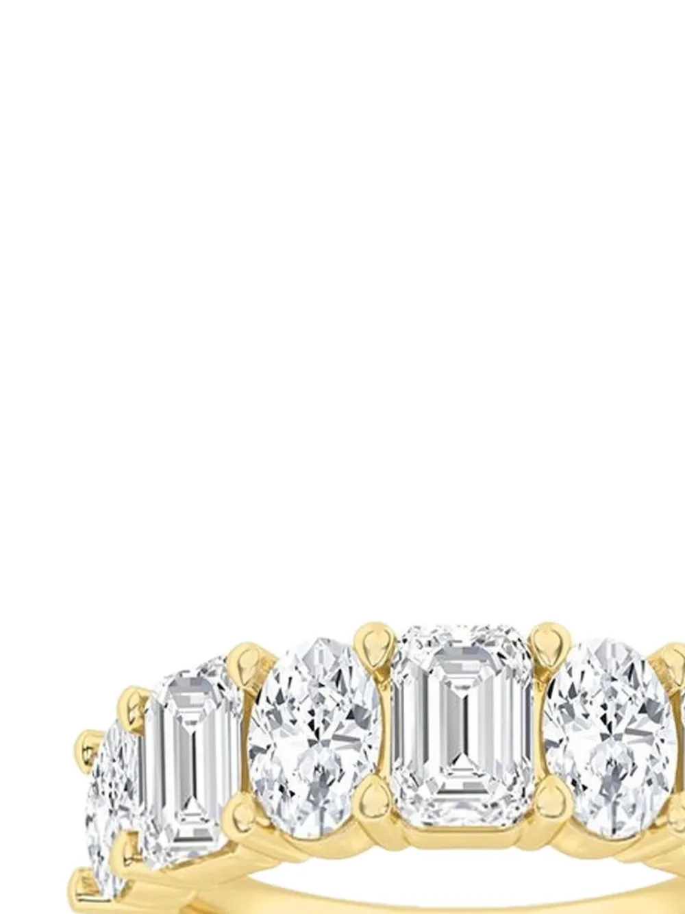 Tilla 14K yellow gold lab-grown diamond half eternity ring | Image 2