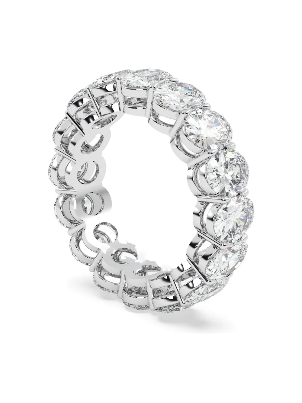 Tilla 14k White Gold Diamond Eternity Ring In Metallic