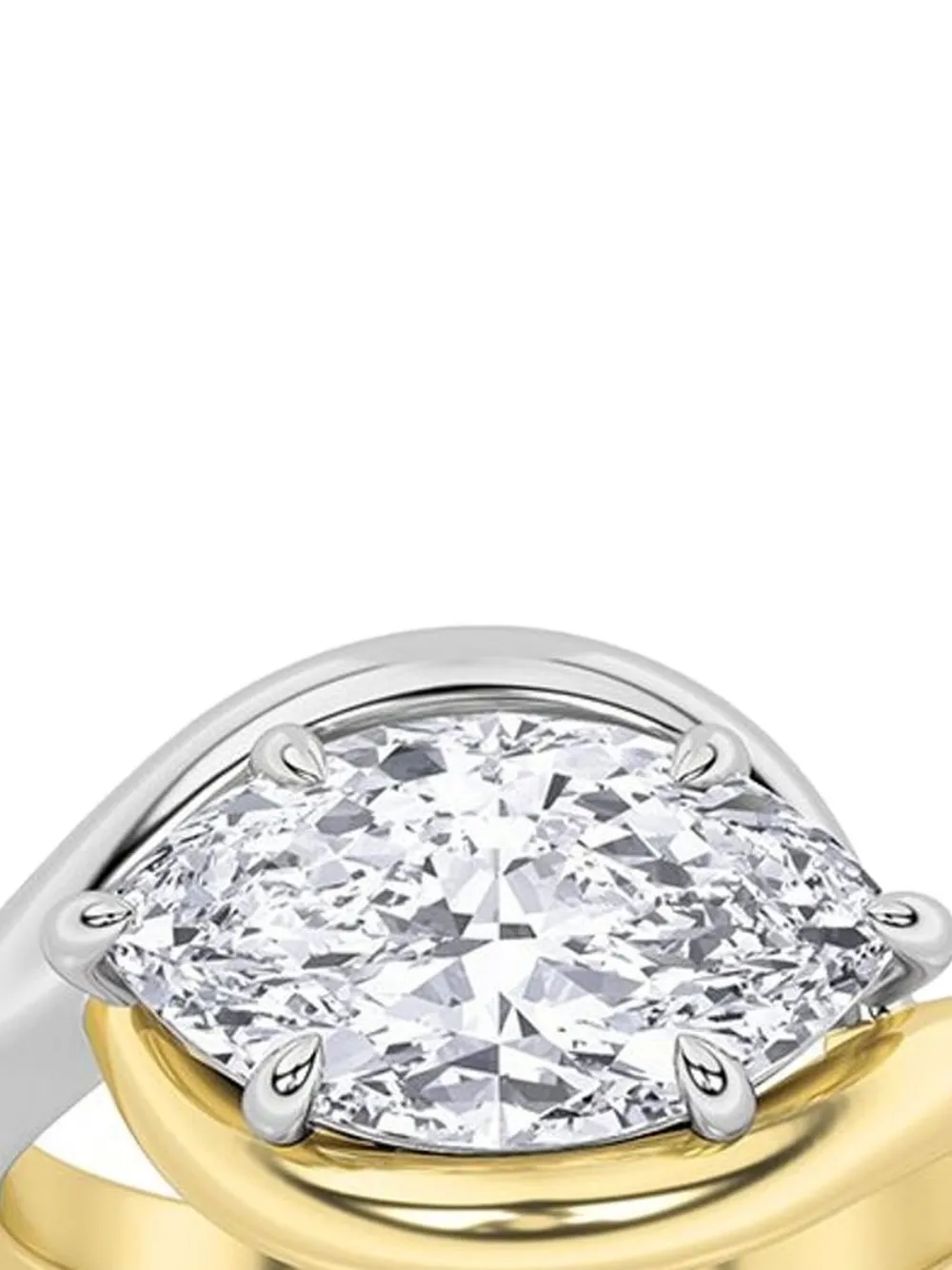 Tilla 14K gold diamond twisted ring | Fine Jewelry | Image 2