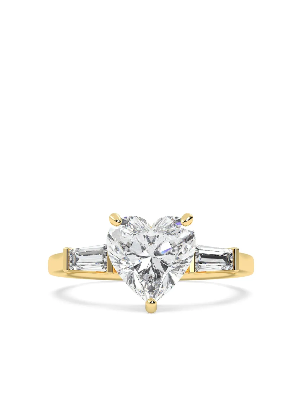 Tilla 14k Yellow Gold Diamond Heart-motif Ring In Gold