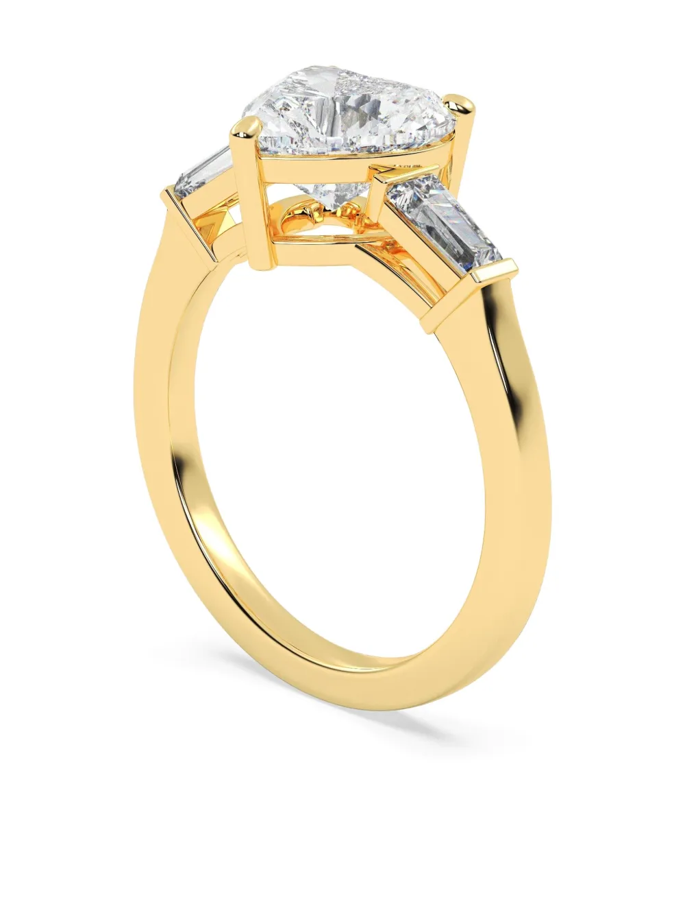 Tilla 14k Yellow Gold Diamond Heart-motif Ring In Gold