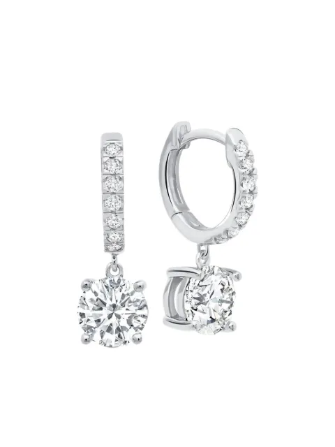 Tilla 14K white gold lab-grown diamond dangling earrings