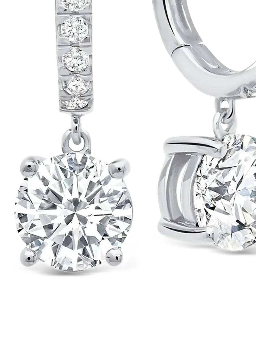 Tilla 14K white gold lab-grown diamond dangling earrings | Fine Jewelry | Image 2