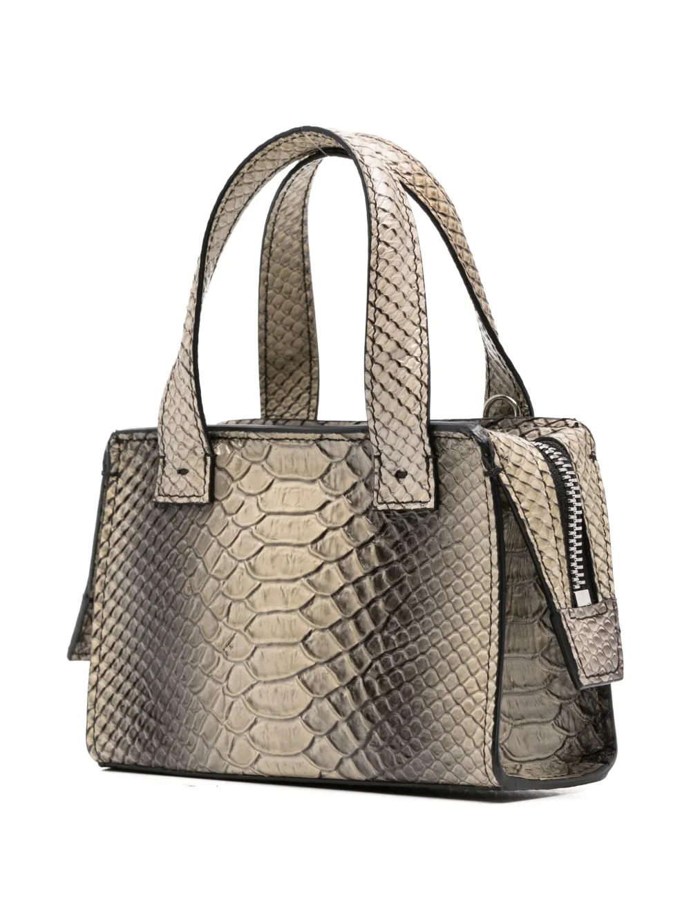 Sapio Mini Pitone Tote Bag In Neutral