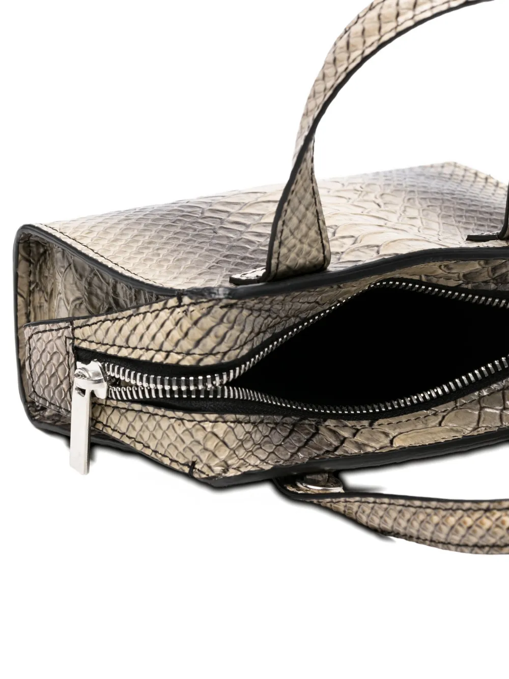 Sapio Mini Pitone Tote Bag In Neutral