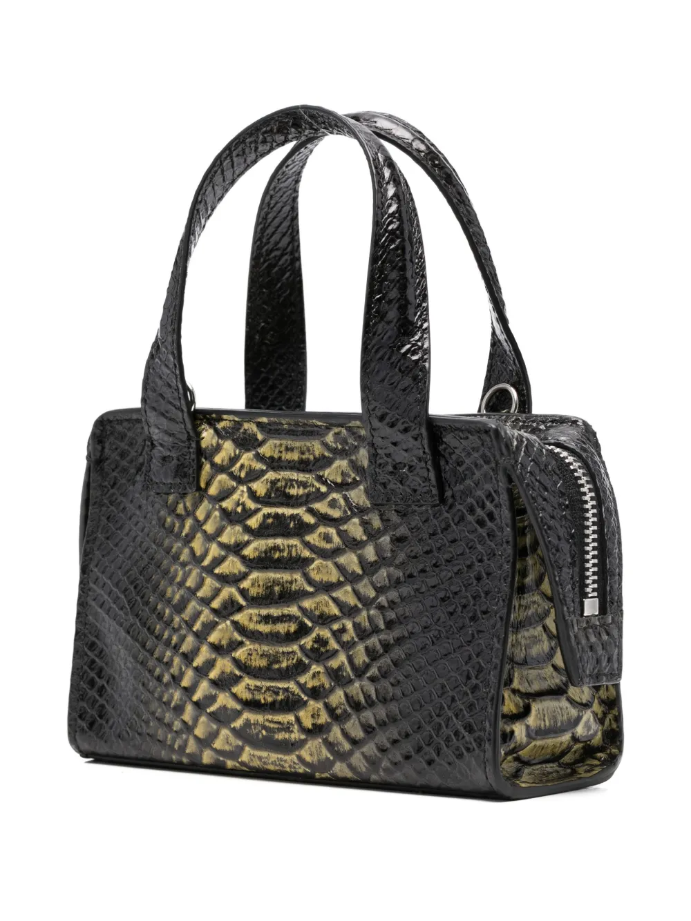 Sapio Mini Pitone Tote Bag In Green