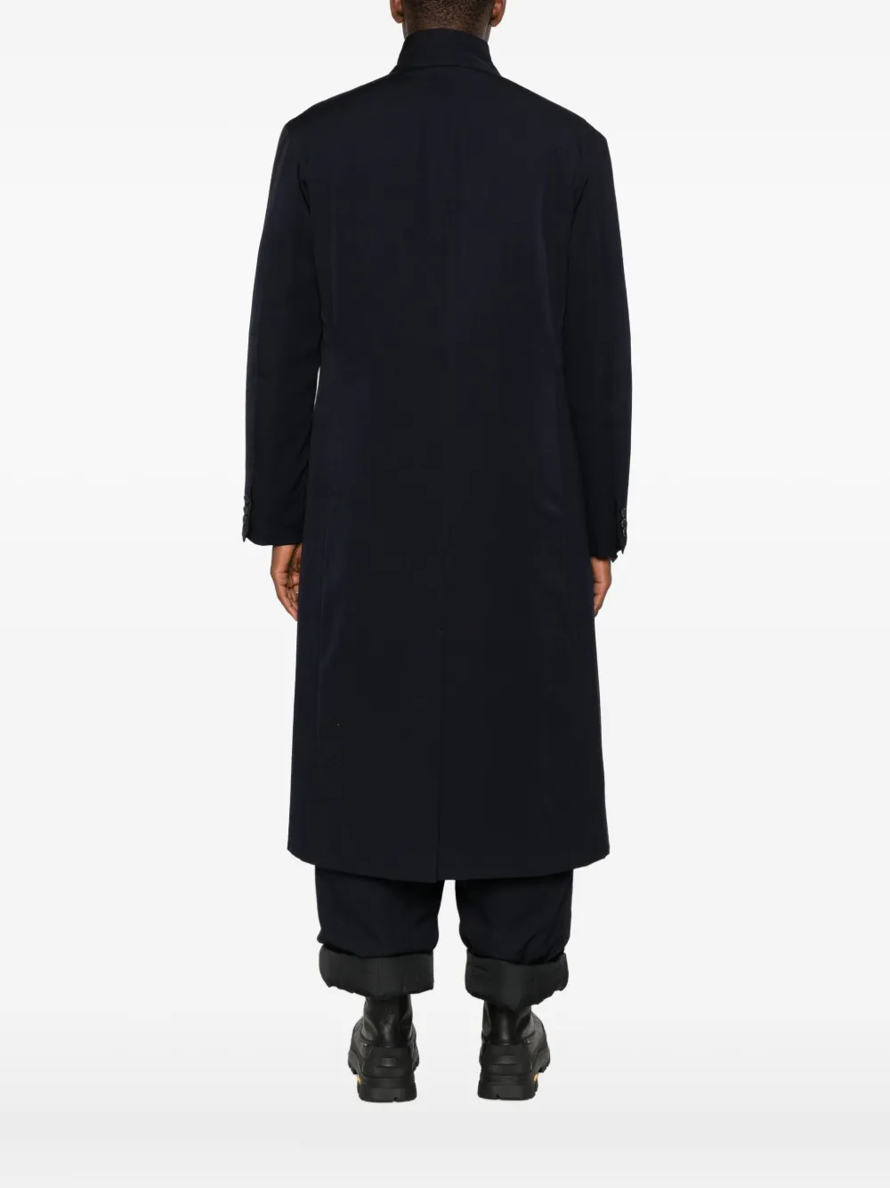 Yohji Yamamoto Wool Single-breasted Coat In Black