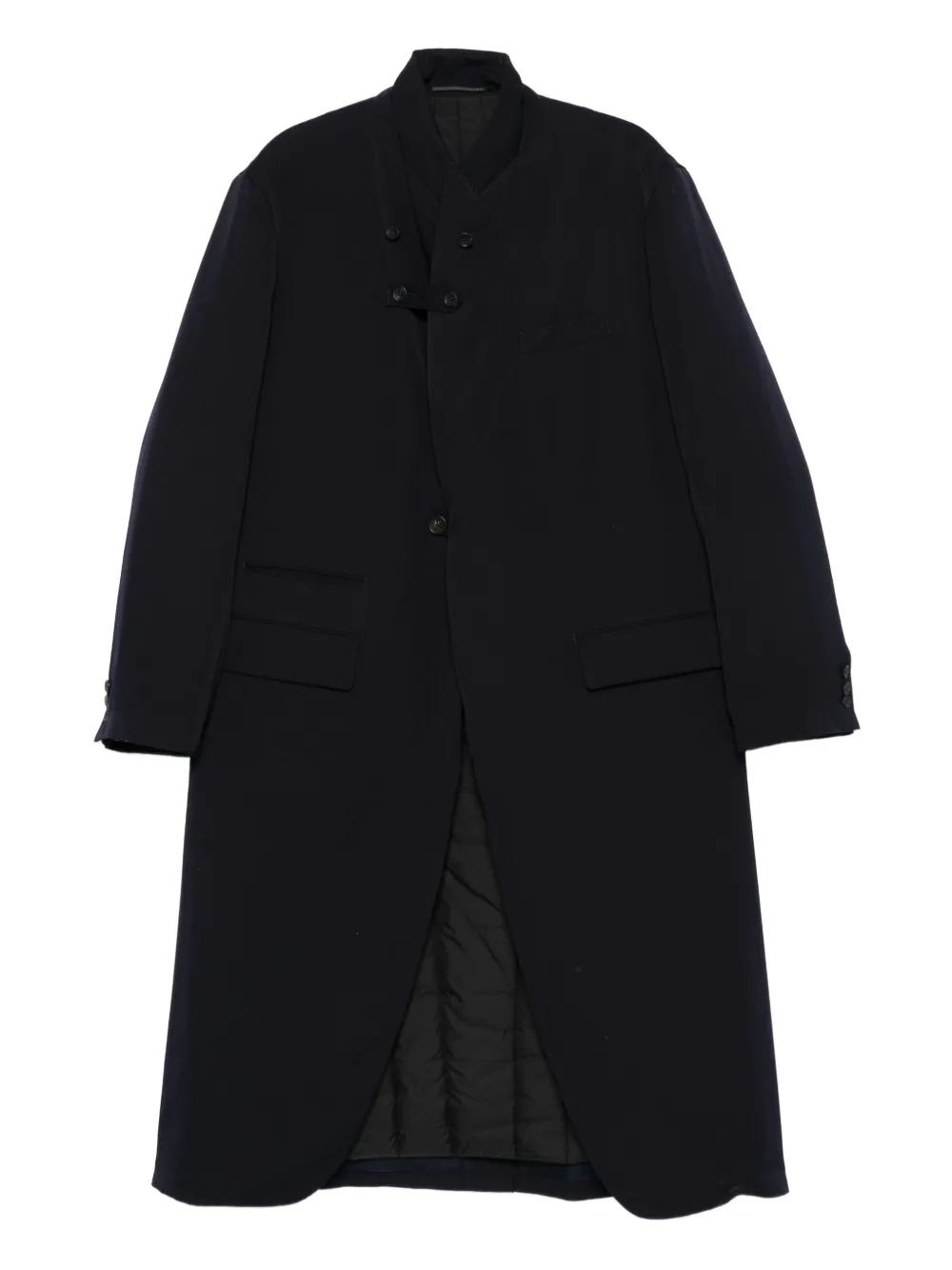Yohji Yamamoto abrigo de lana con botones | negro | Image 1