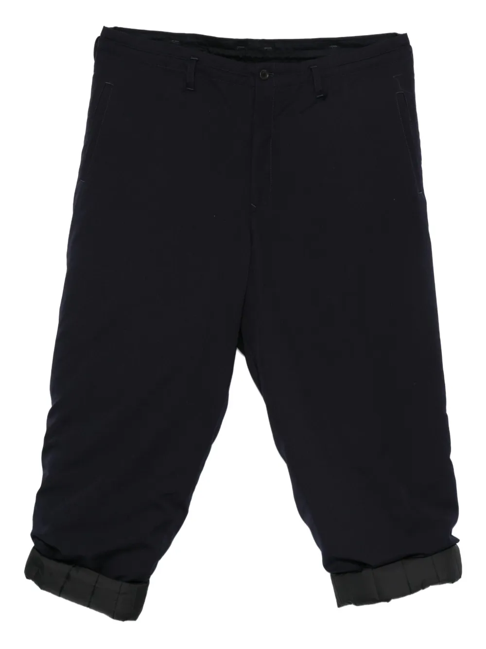Yohji Yamamoto folded-hem pants | Black | Image 1