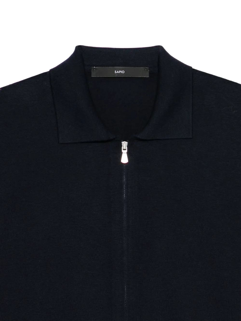 SAPIO Gebreid vest met kraag en rits Zwart