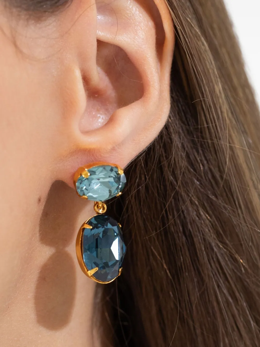 Jennifer Behr Lenora Oval Earrings In Gold