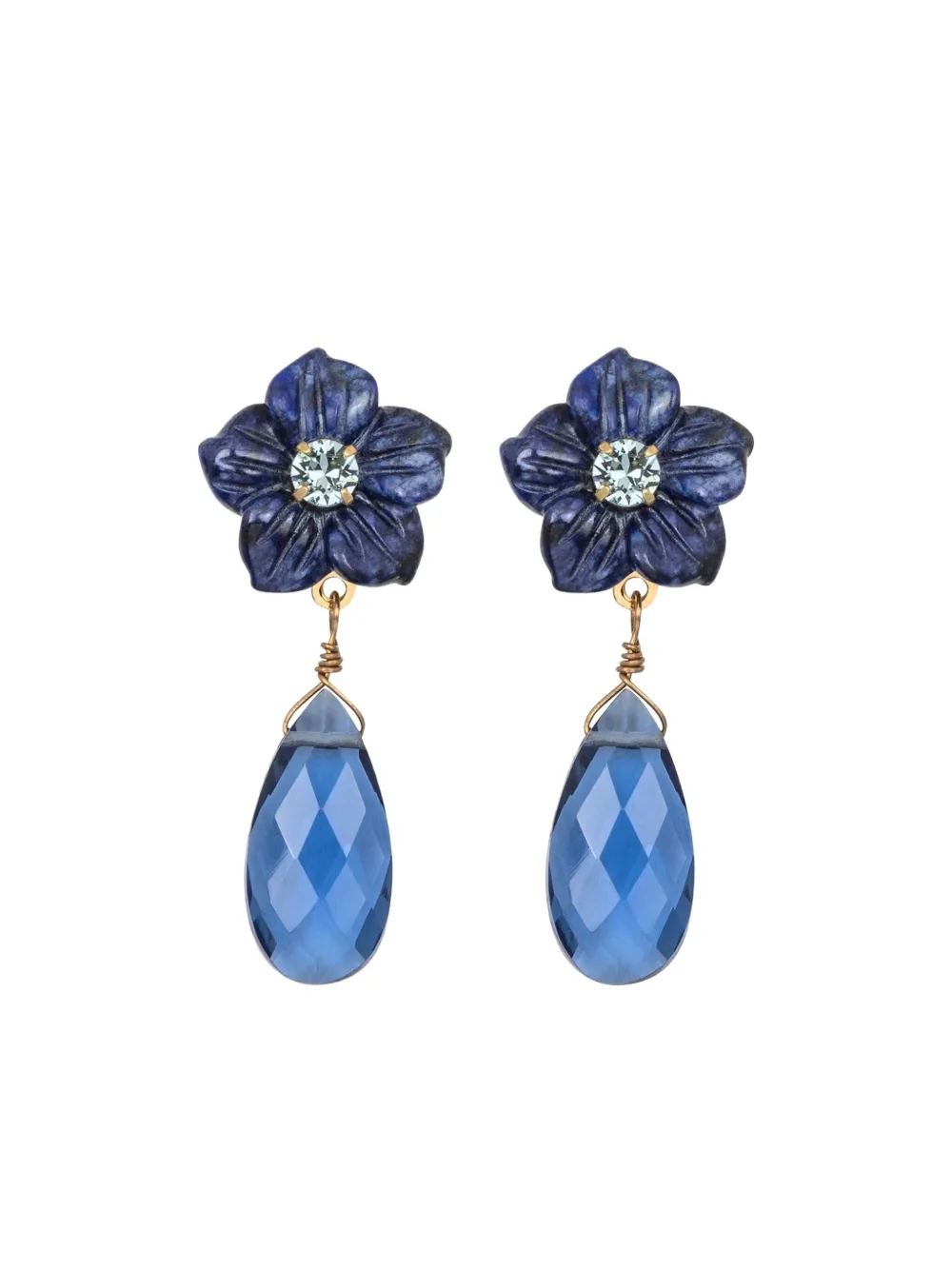 Jennifer Behr Orecchini pendenti Jaylene a fiore - Oro