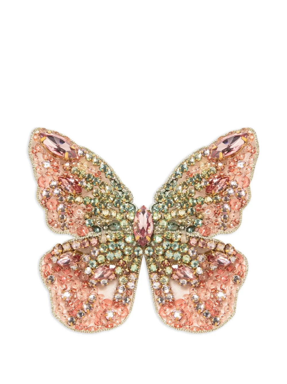 Jennifer Behr Absolem Crystal Butterfly Hair Clip In Multi