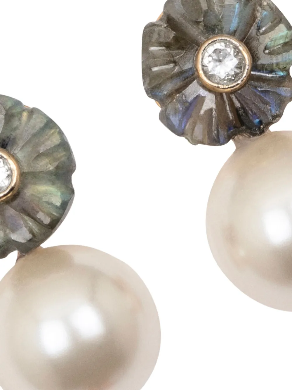 Jennifer Behr Libby Flower-detail Earrings In White