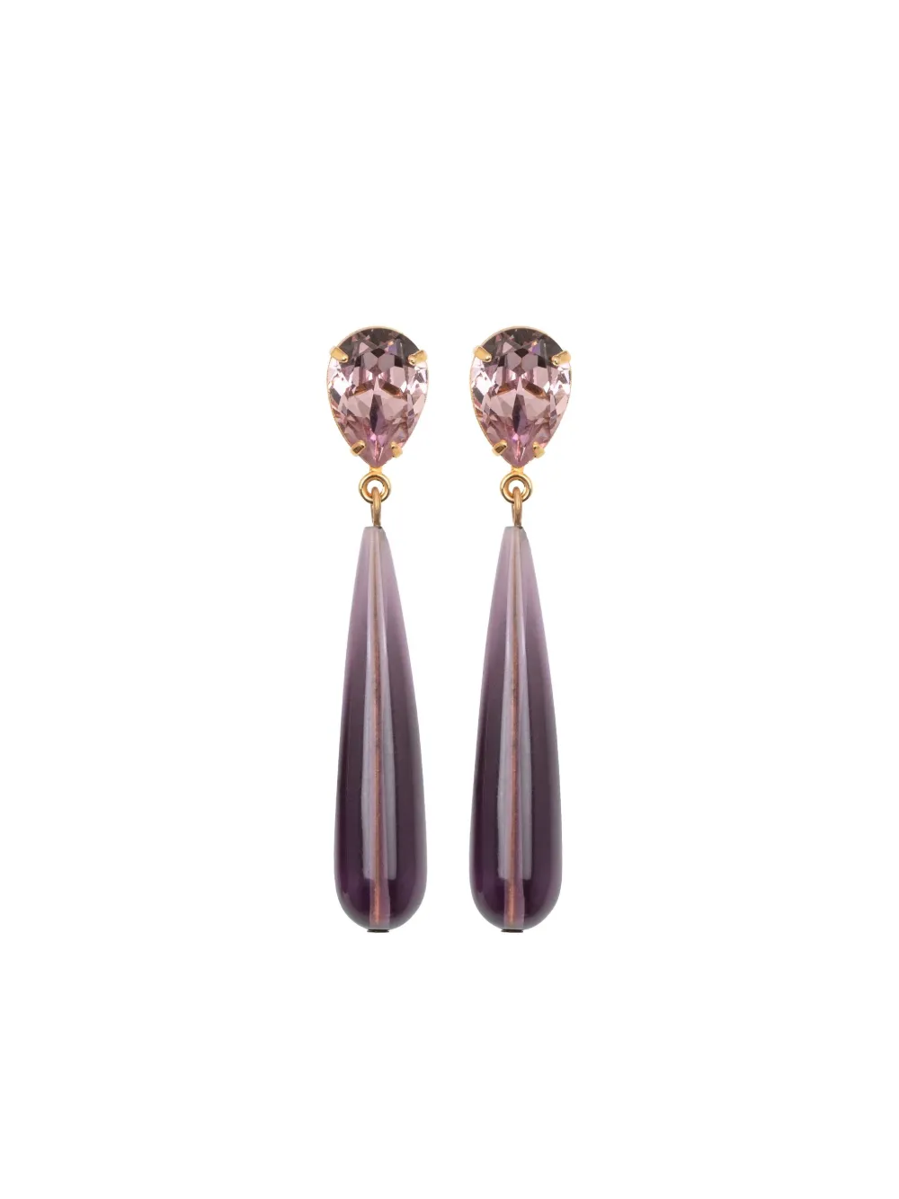 Jennifer Behr Caroline Teardrop Earrings In Purple