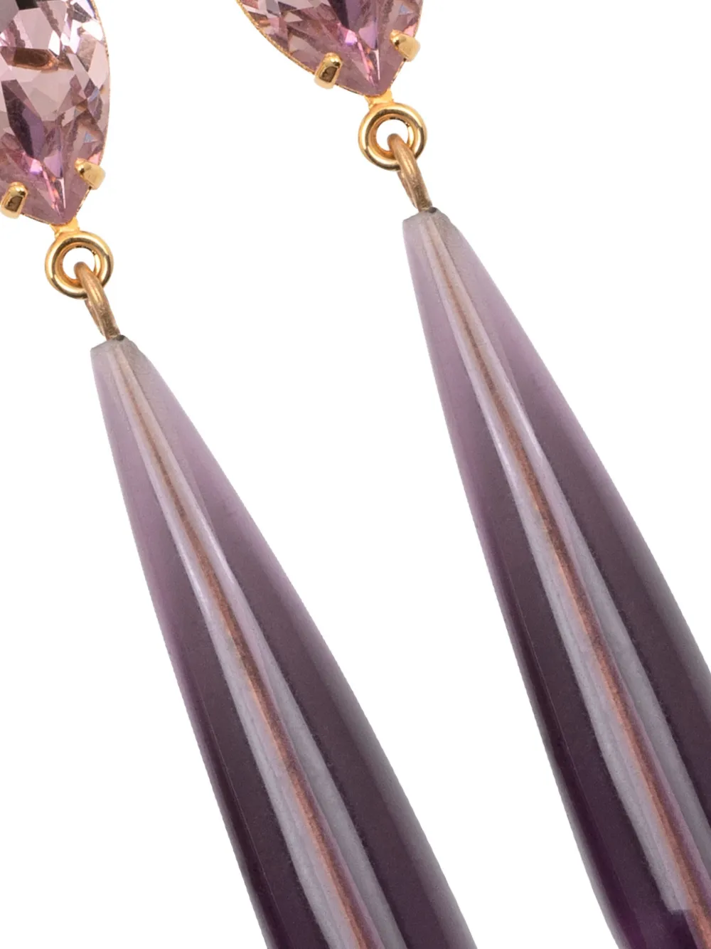 Jennifer Behr Caroline Teardrop Earrings In Purple