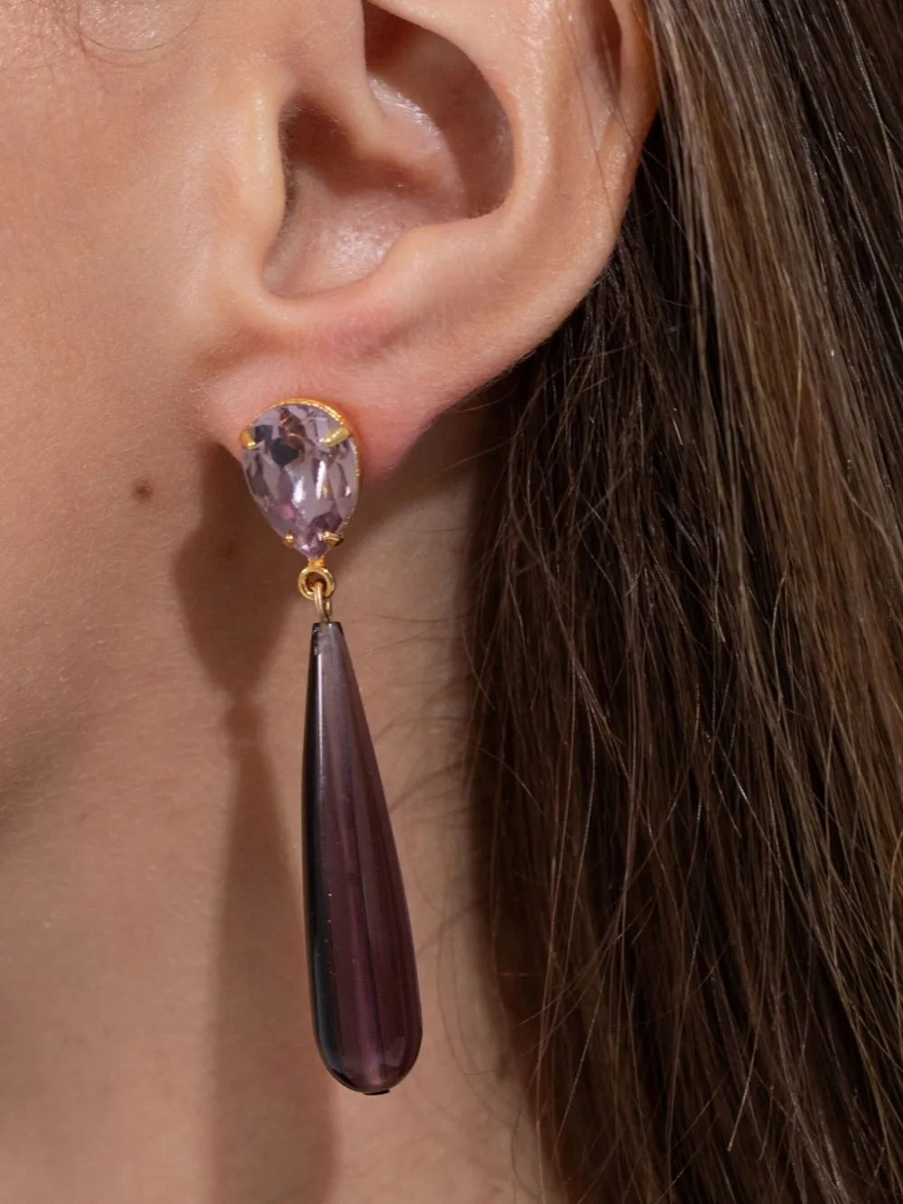 Jennifer Behr Caroline oorbellen met hanger - Goud