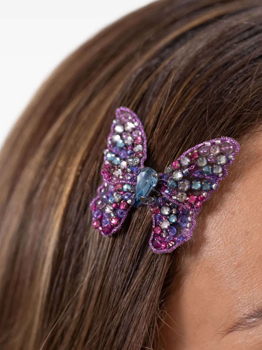 Jennifer Behr Abbie Butterfly Hair Clip In Pink