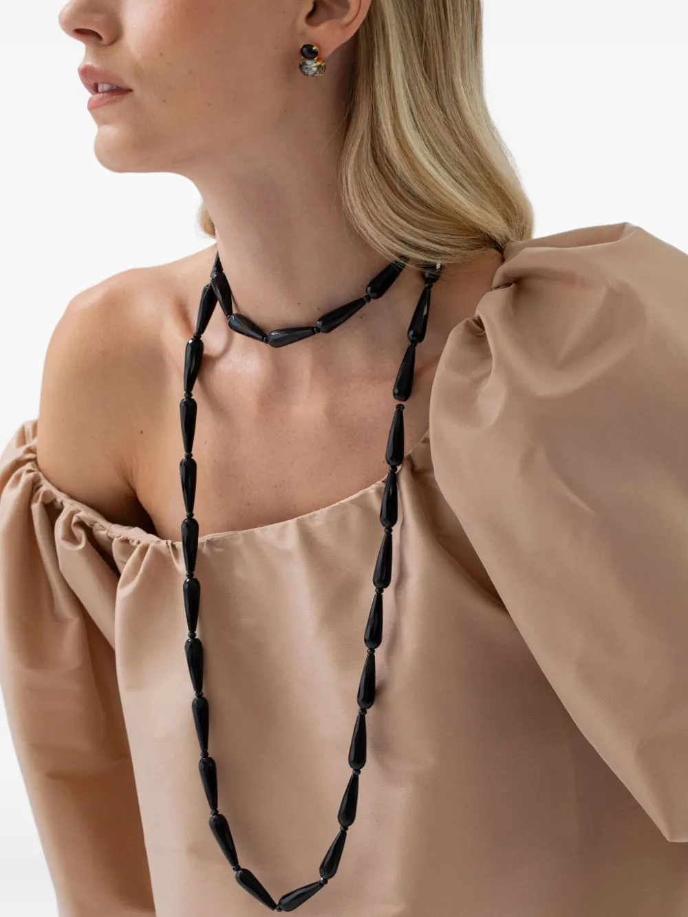 Jennifer Behr Asha Beaded Necklace In Black