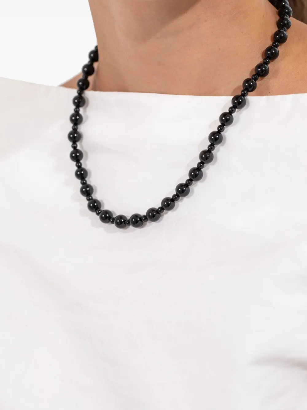 Jennifer Behr Dhara Beaded Necklace In Black