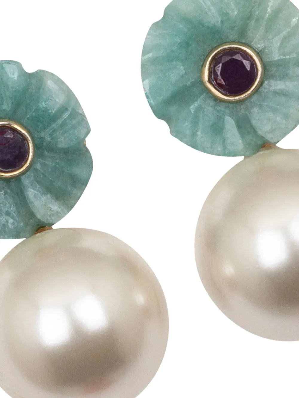 Jennifer Behr Libby Flower-detail Earrings In Blue