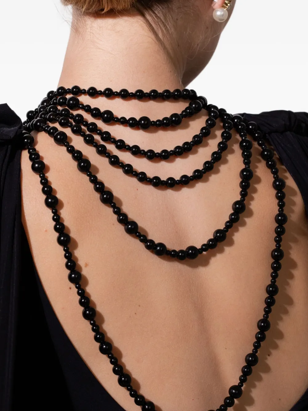 Jennifer Behr Veda Beaded Necklace In Black
