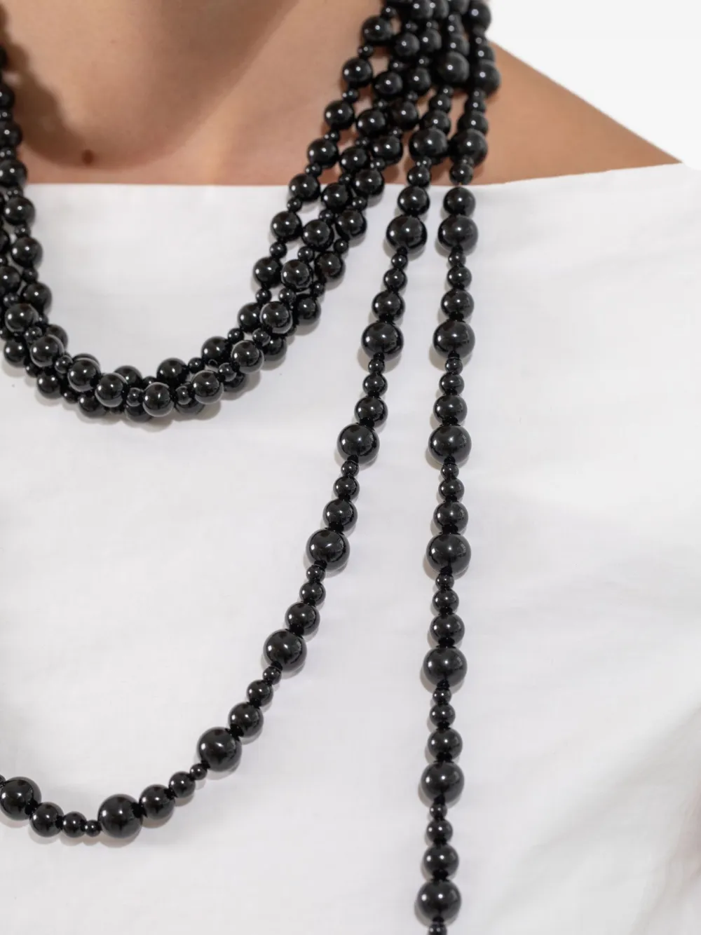 Jennifer Behr Veda Beaded Necklace In Black