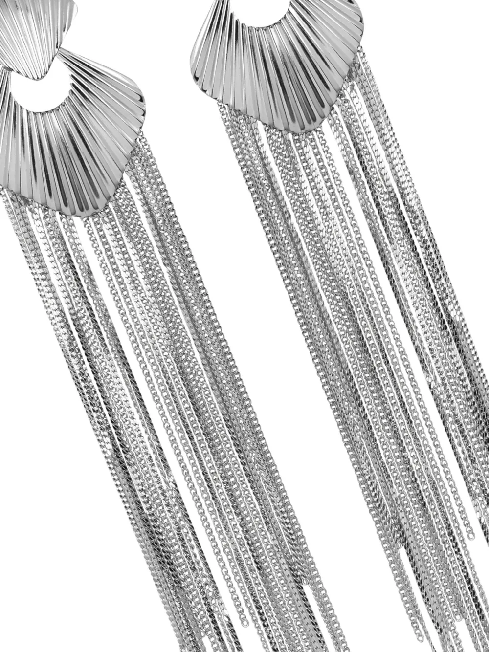 Jennifer Behr Blythe Fringed Earrings In Silver