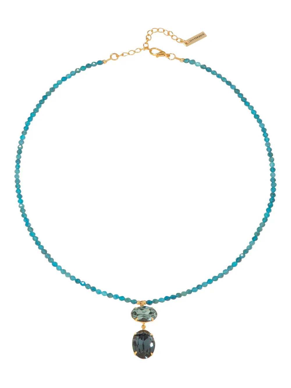 Jennifer Behr Freya Beaded Necklace In Blue