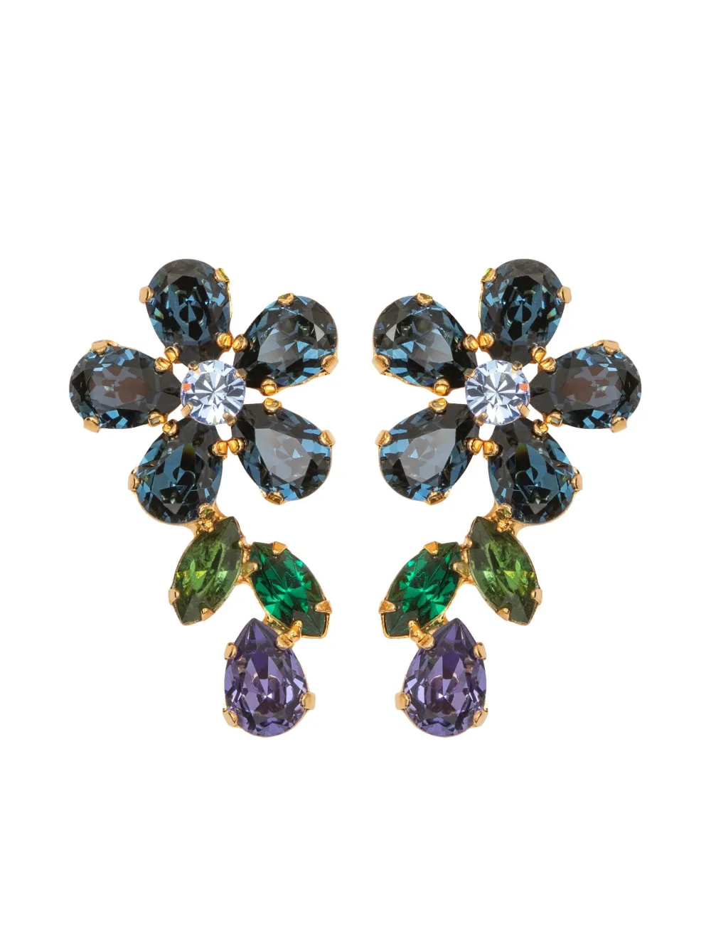 Jennifer Behr Odelia Flower-drop Earrings In Multi