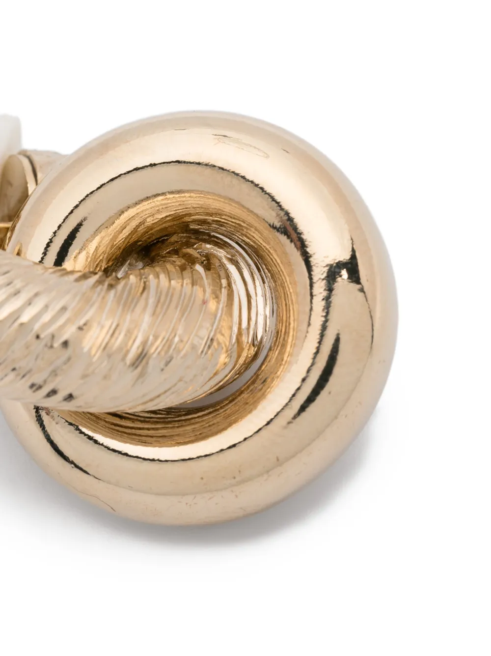 N°21 Textured-effect Earrings In Gold