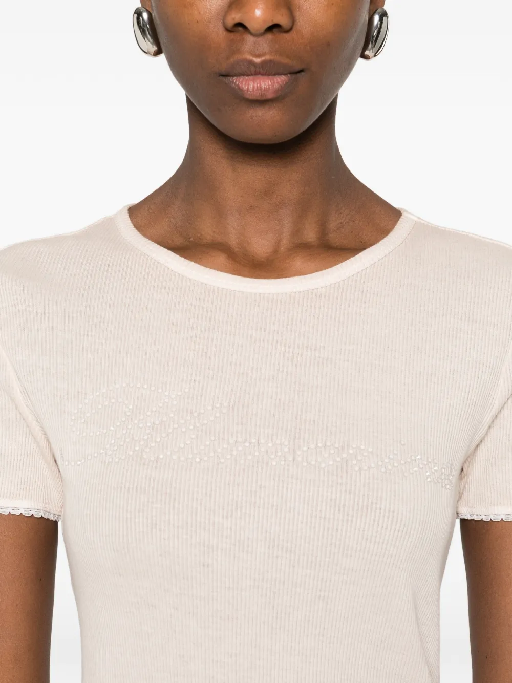 Blumarine Geribbeld T-shirt Roze