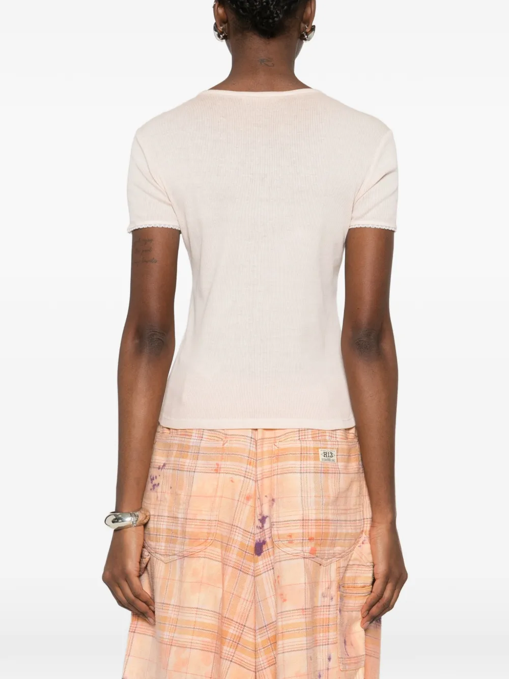 Blumarine Geribbeld T-shirt Roze