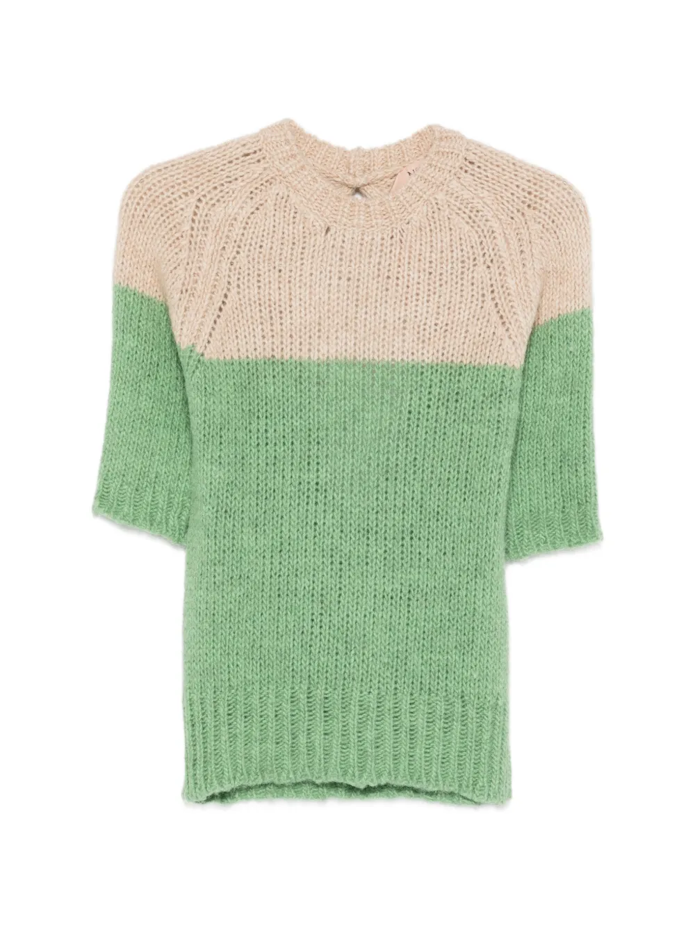 Nº21 colour-block sweater - Verde