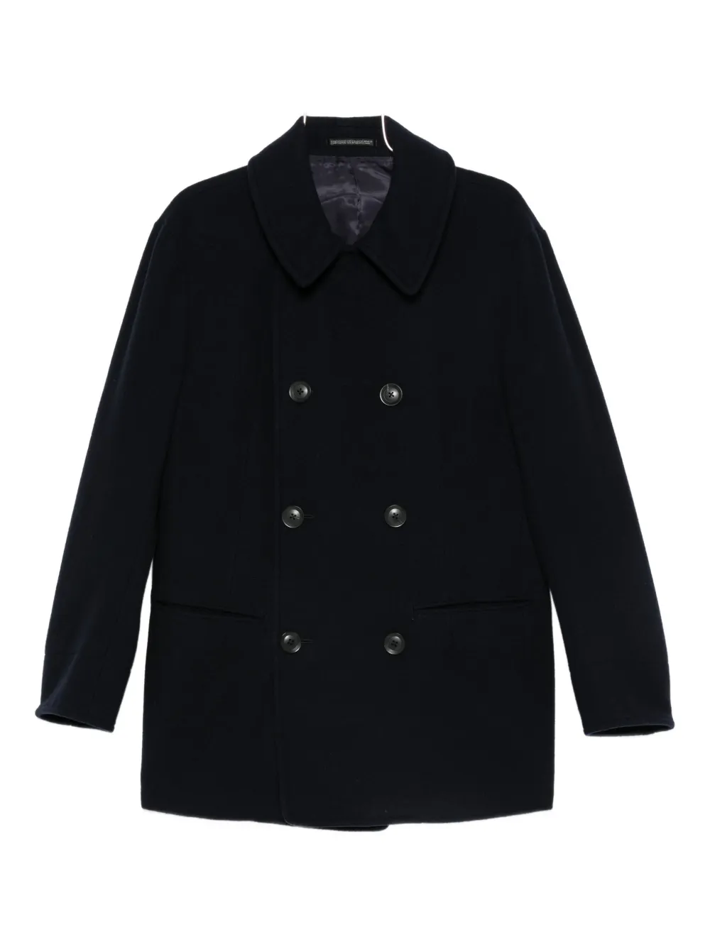 Yohji Yamamoto Double-breasted Coat In Black