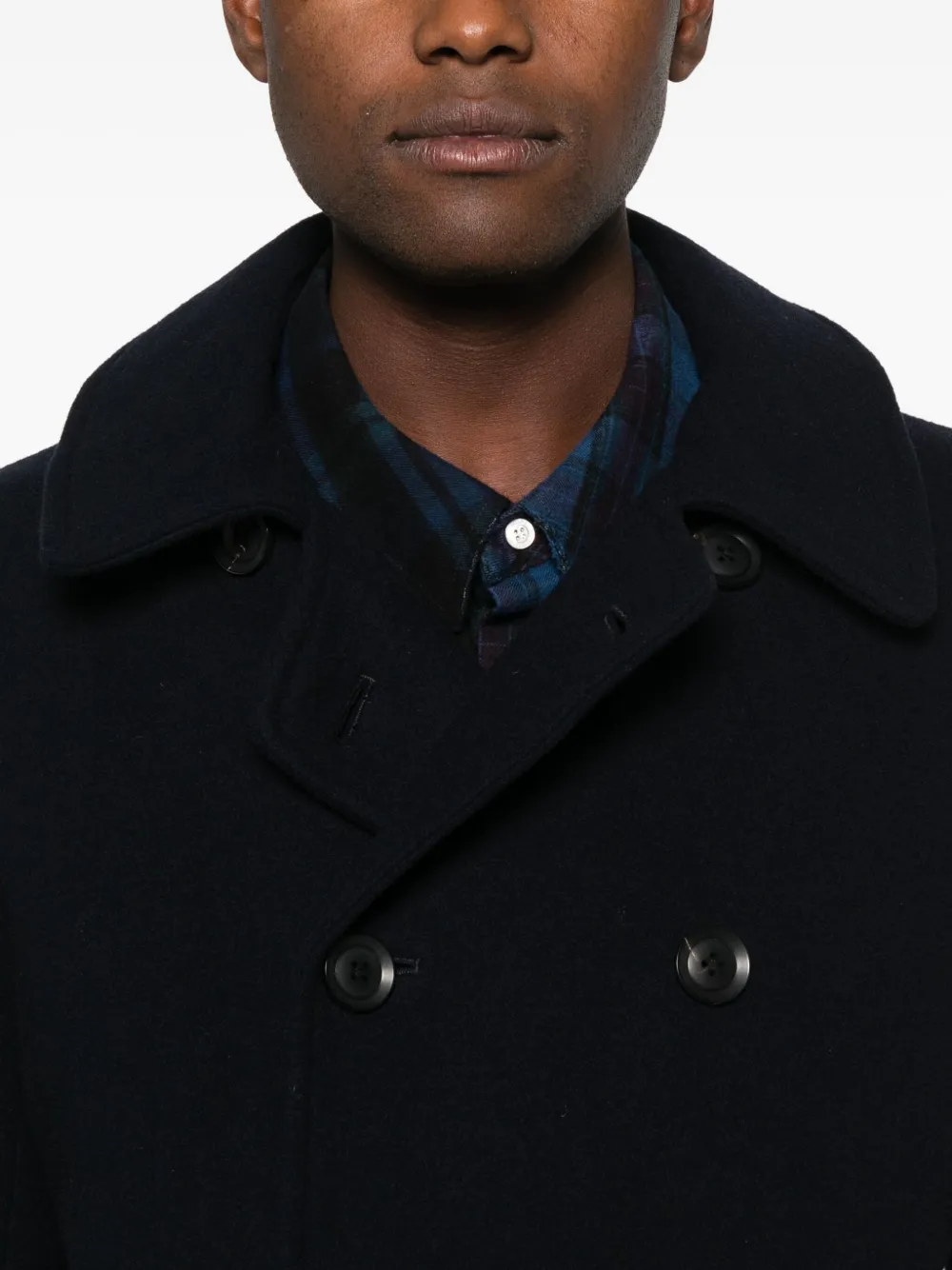 Yohji Yamamoto Double-breasted Coat In Black