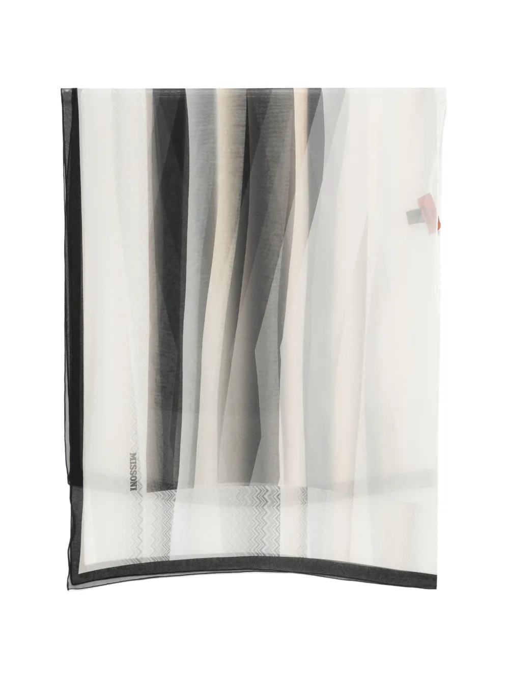 Missoni abstract-print zigzag scarf - Nero
