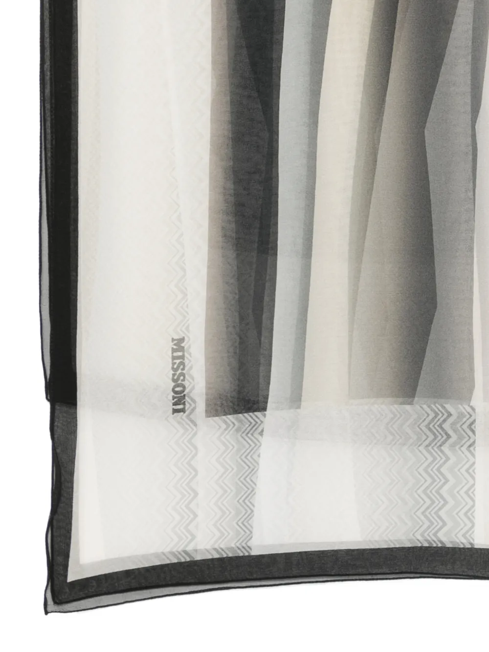 Missoni abstracte print sjaal met zigzag-patroon Zwart