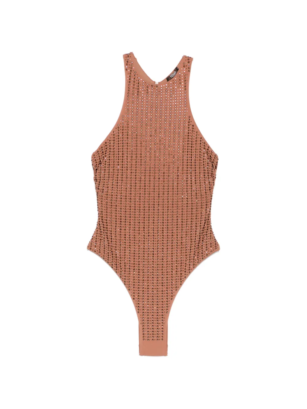 Venuja Crystal-embellished Swimsuit In Brown