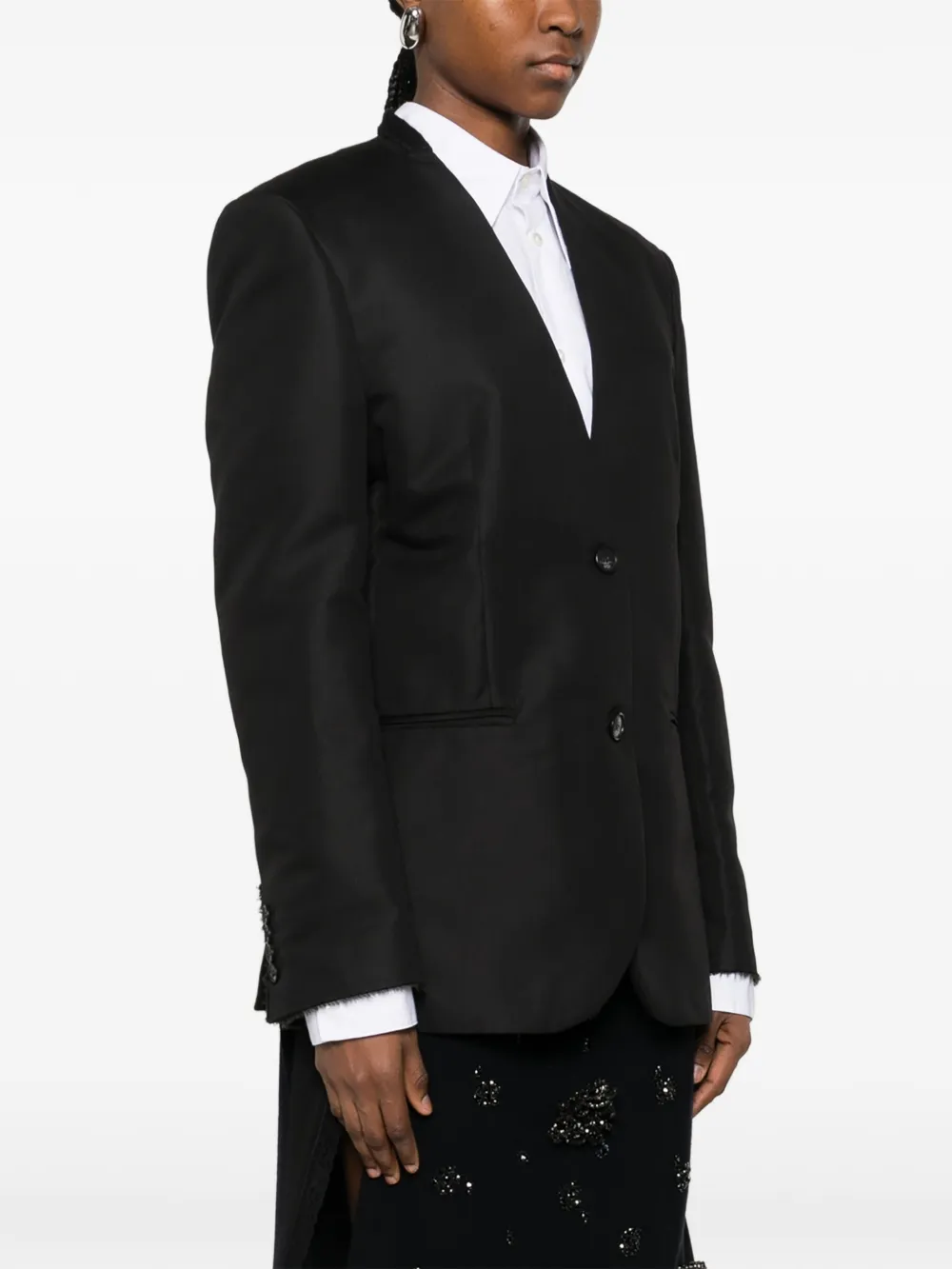  Nº21 Button Woven Jacket - Black 