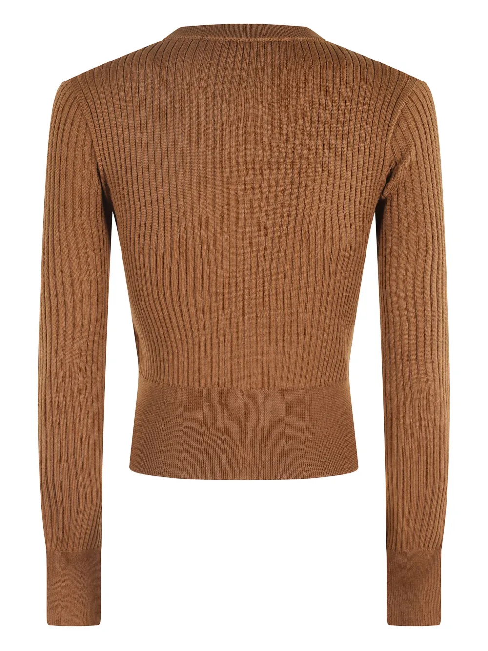 Roberto Collina Ribbed Button Cardigan - Brown 
