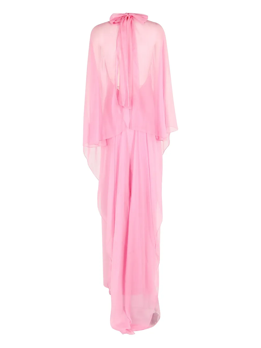 Alberta Ferretti round-neck maxi dress - Roze