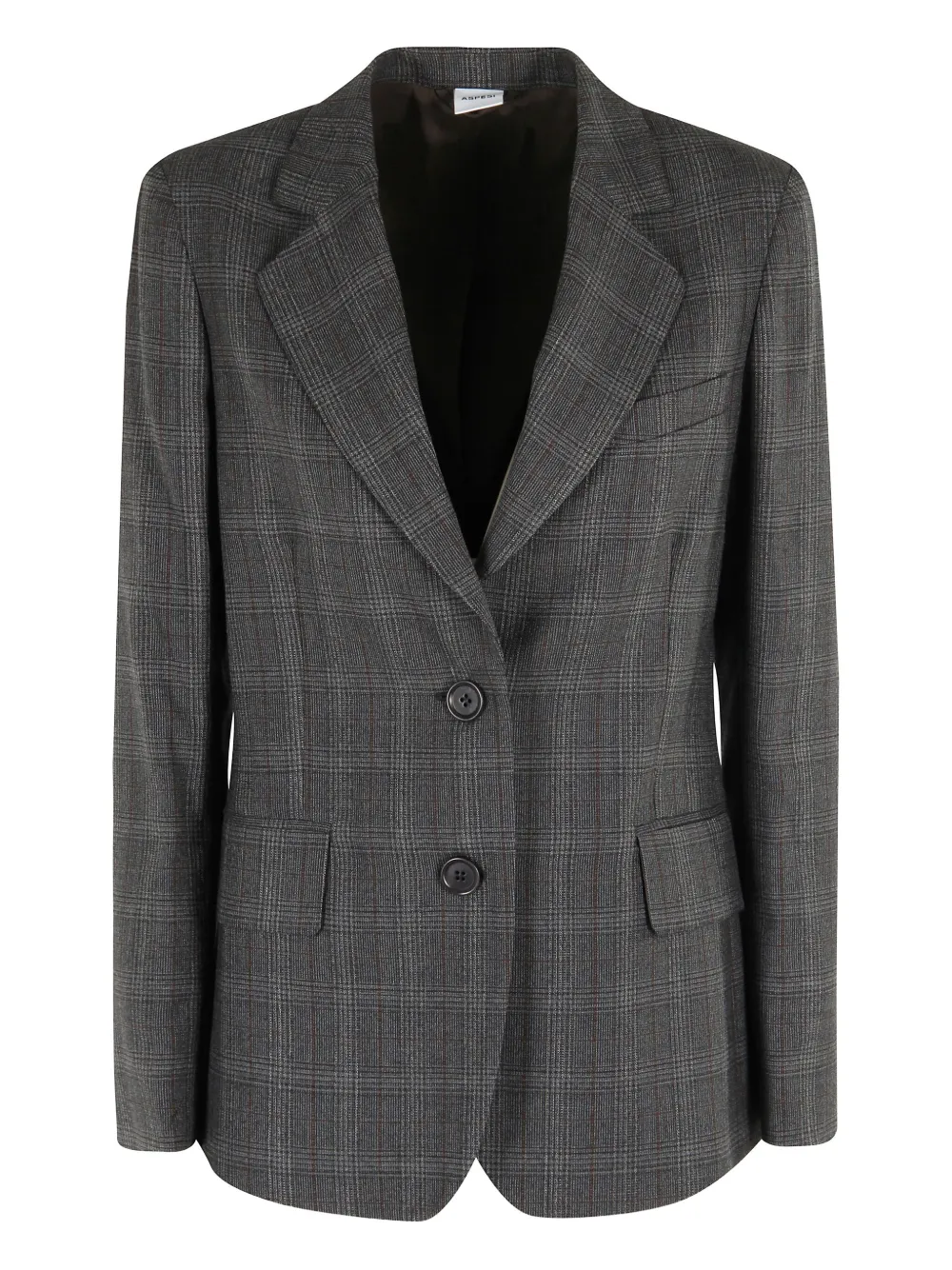ASPESI check-pattern blazer | Grey | Image 1