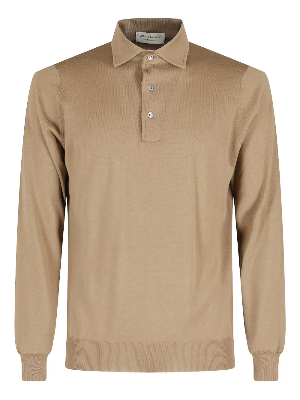 Filippo De Laurentiis Langärmeliges Poloshirt | Braun | Image 1